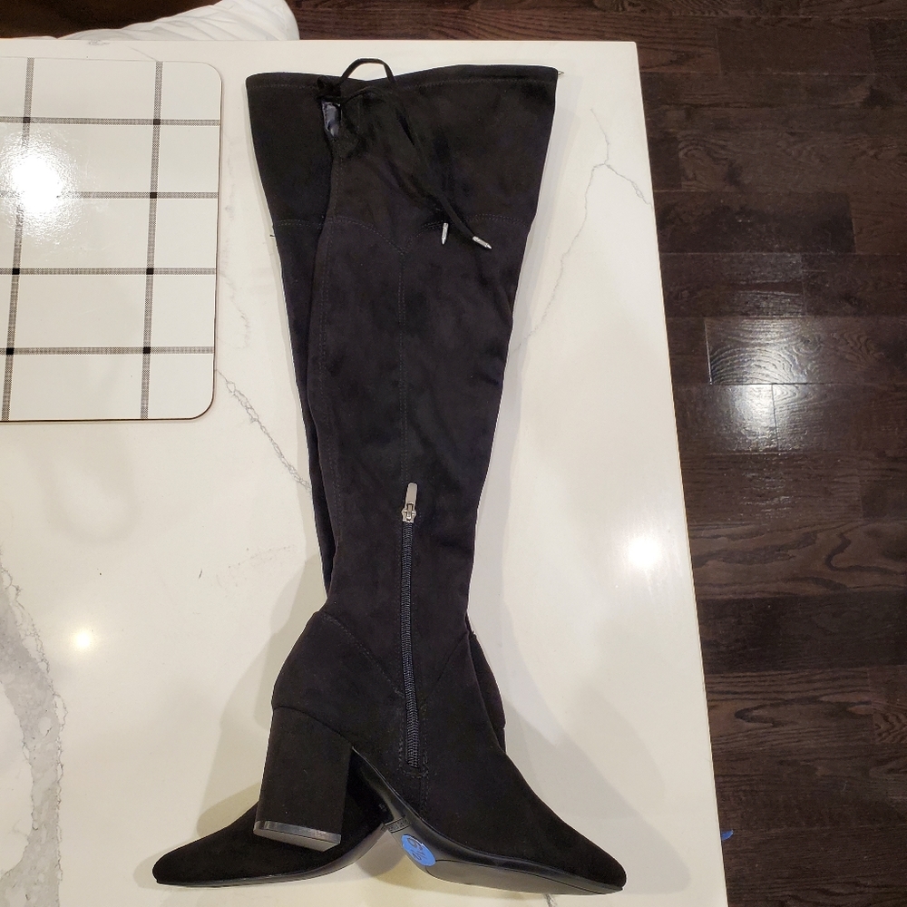 Marc Fisher over the knee black suede boot NWOT